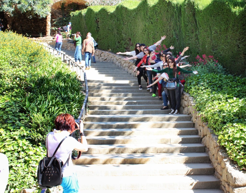 Turistas en Park Güell