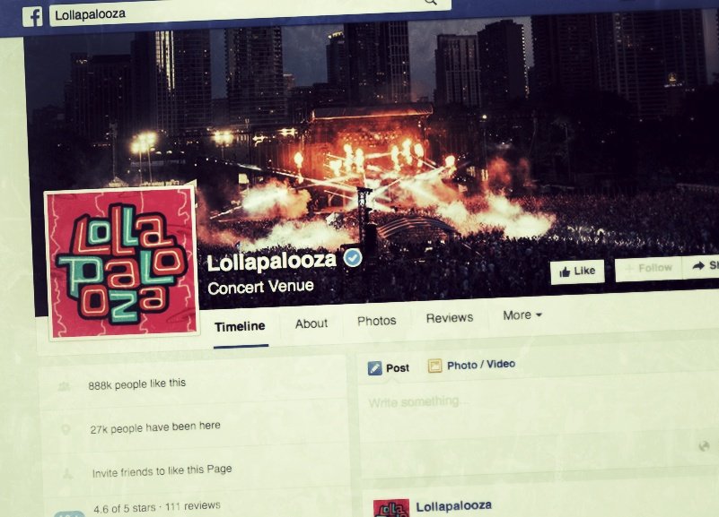 Lollapalooza en Facebook