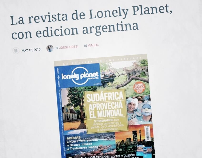Cierra la edición argentina de la revista Lonely Planet
